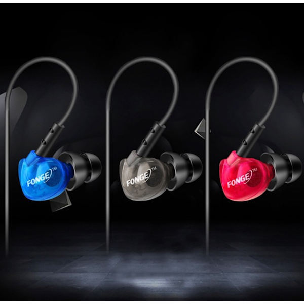 FONGE Sport In-ear Hörlurar med Mic (Earphone) Röd