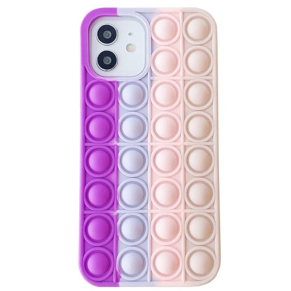iPhone 11 - Mjukt Fidget Pop It Silikonskal Blå-Rosa-Grön