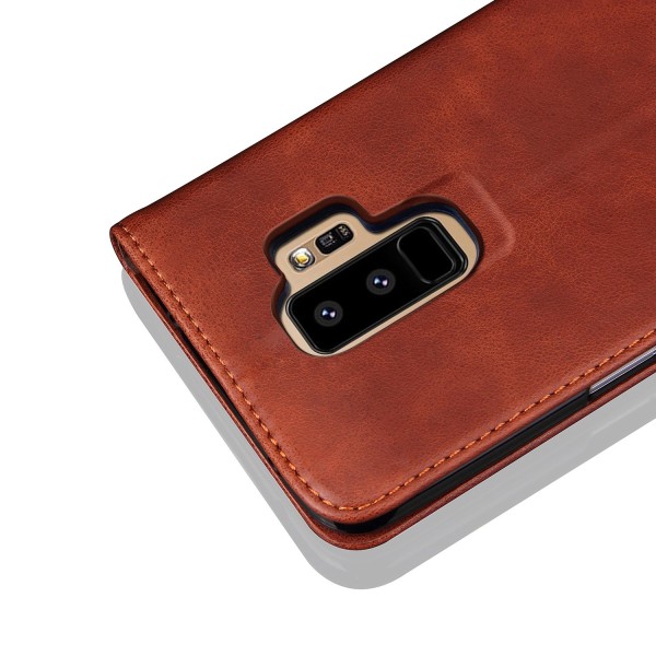 LEMAN Stilfuldt pung etui til Samsung Galaxy S8+ Röd