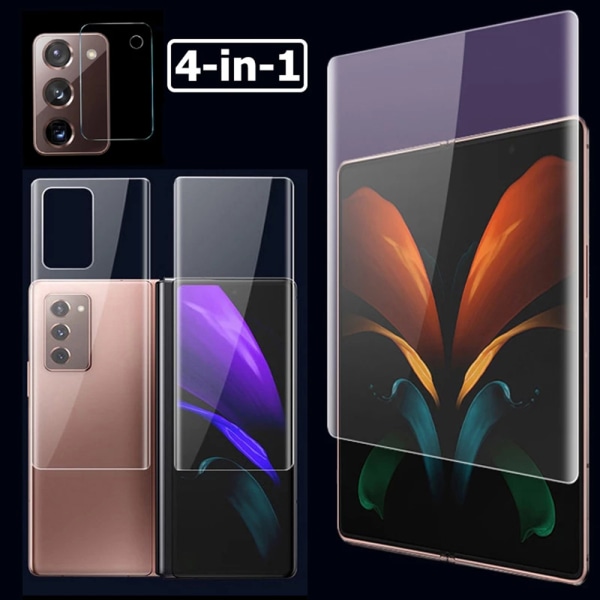 Samsung Galaxy Z Fold 2 -Smart Hydrogel Skärmskydd 4 in 1 Transparent