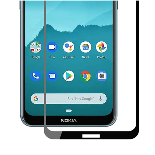 Nokia 6.2 3-PACK Skærmbeskyttelse 2.5D 9H 0,3mm HD-Clear Svart Svart