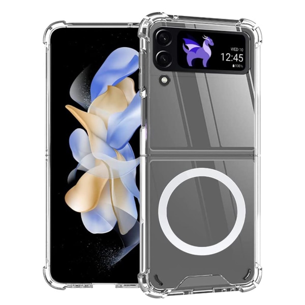 Samsung Galaxy Z Flip 4 - Suojakuori magneettitoiminnolla Genomskinlig