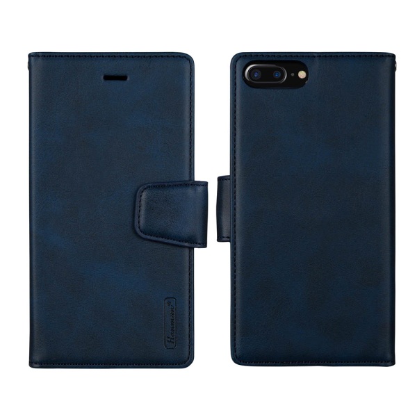 iPhone 7 Plus - Exklusivt Dubbelfunktion Plånboksfodral Svart