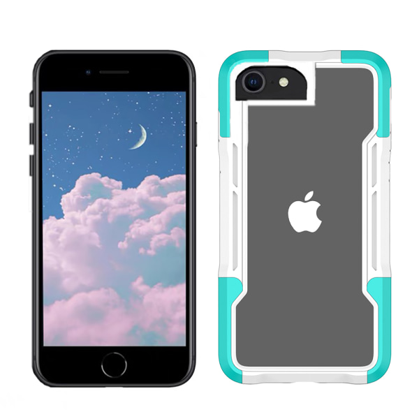 iPhone SE 2020 - Elegant rustningsdeksel Himmelsblå