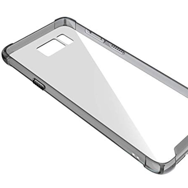 Samsung Galaxy S8 Plus - silikonikuori korttitelineellä Transparent/Genomskinlig