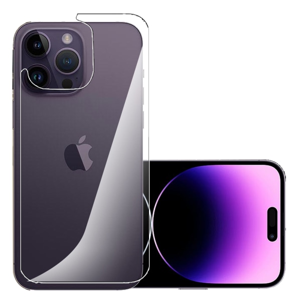 3-i-1 iPhone 14 Pro front- og bakkameralinsedeksel 0,3 mm Transparent