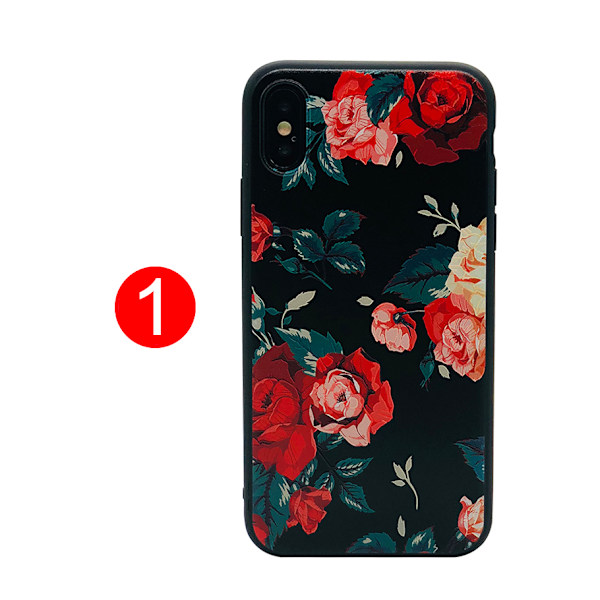 Blommiga skal för iPhone X/XS 2