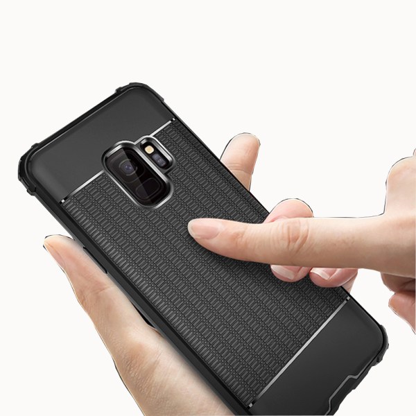 Samsung Galaxy S9 - Stilig deksel fra Leman Svart
