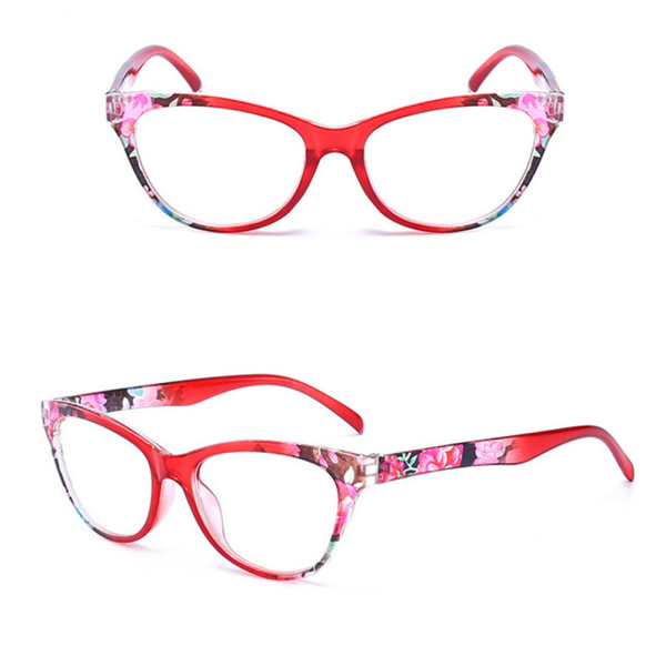 Elegante behagelige læsebriller (blomstret) Röd 2.0