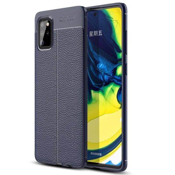 Stilsäkert Litchi-Läder Design Skal - Samsung Galaxy S20 Plus Röd