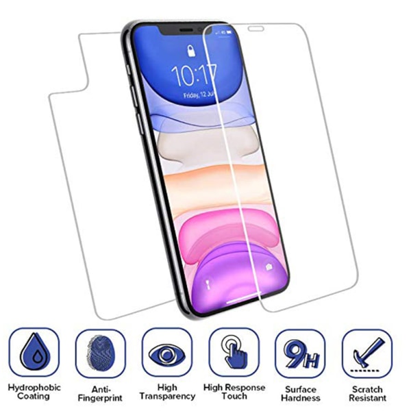 2.5D Fram- & Baksida 2-PACK Skärmskydd 9H HD-Clear iPhone 11 Transparent/Genomskinlig