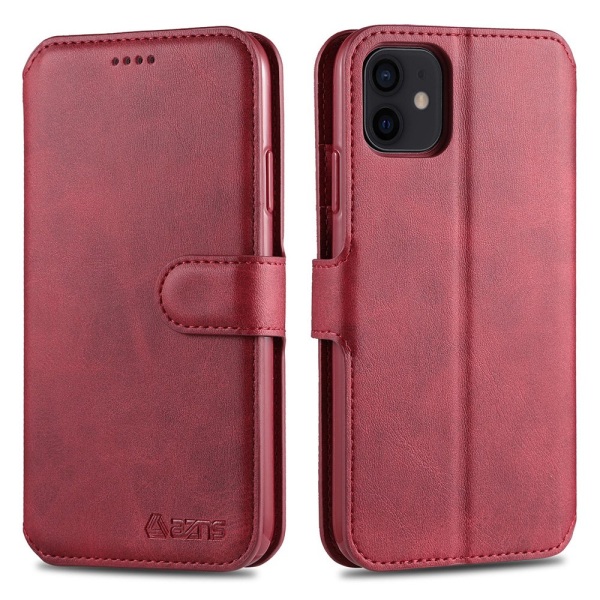 iPhone 12 Mini - Praktisk Stilig YAZUNSHI lommebokdeksel Röd
