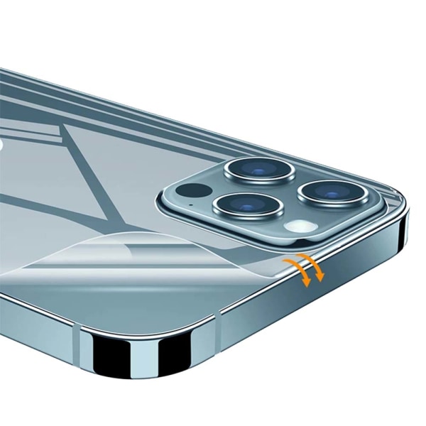 3-PACK iPhone 13 Pro Max Bakside Hydrogel Skjermbeskytter 0,3 mm Transparent/Genomskinlig