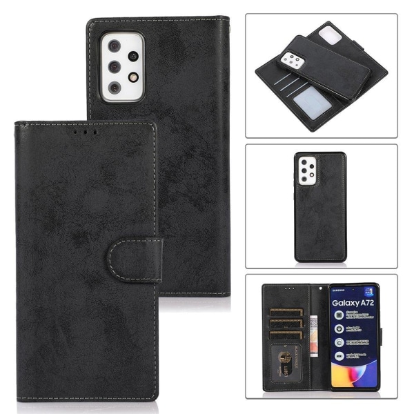 Samsung Galaxy A52 - Elegantti LEMAN-lompakkokotelo Svart