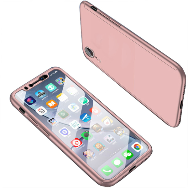 iPhone XR - Skyddande Floveme Dubbelskal Roséguld