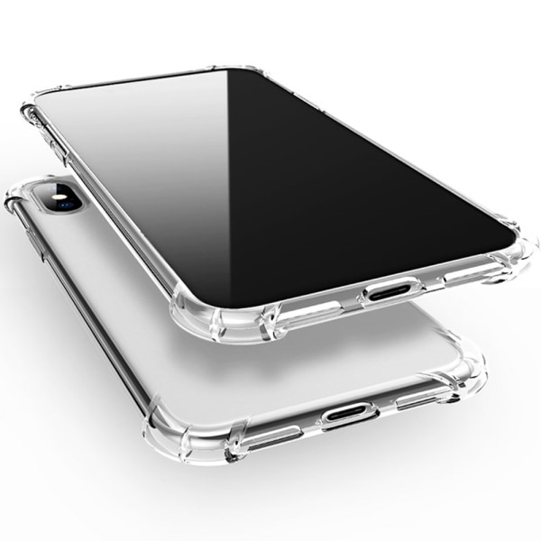 iPhone XS Max - Ohut silikonikuori turvatyynytoiminnolla Roséguld