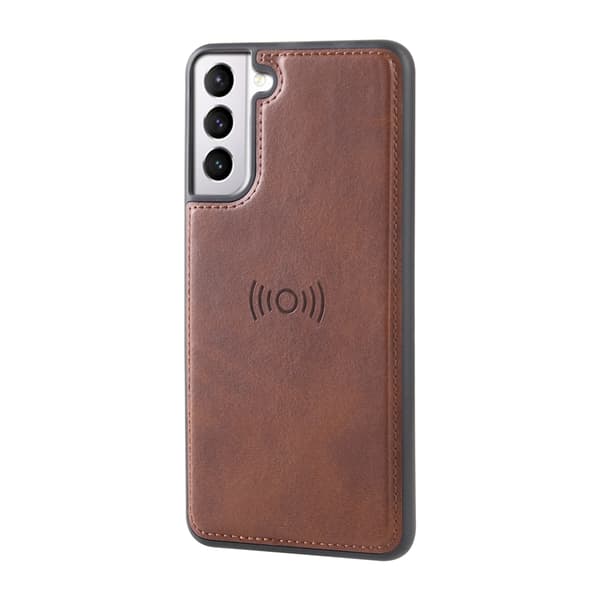Samsung Galaxy S21 Plus - Elegantti Hanman 2-1 lompakkokotelo Brun