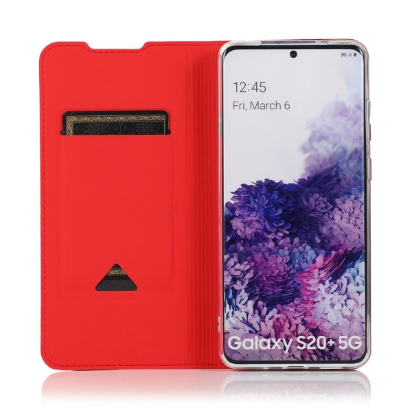Stilsäkert Plånboksfodral - Samsung Galaxy S20 Plus Röd