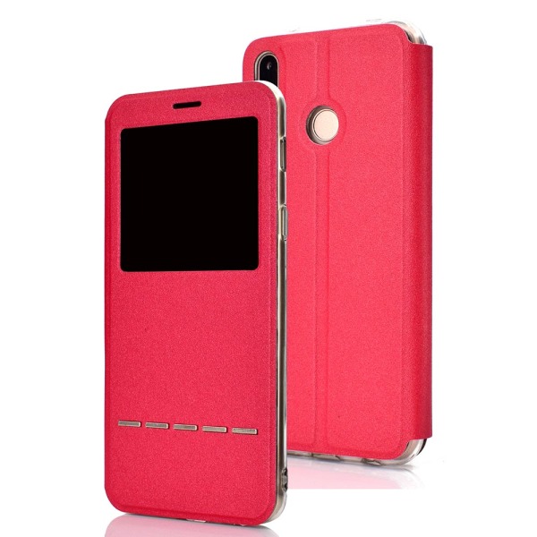 Professionelt Case Answer funktion vindue - Huawei P30 Lite Röd
