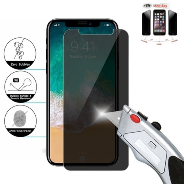 3-PACK iPhone 12 Pro Max näytönsuoja Anti-Spy 0,3mm Svart