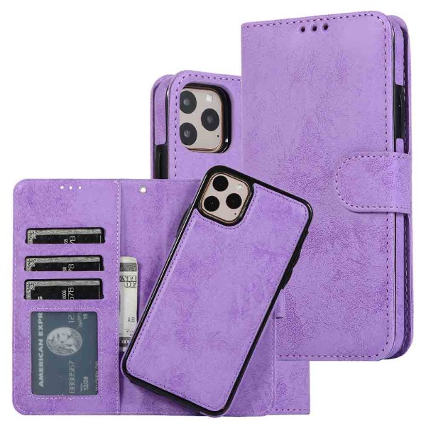 iPhone 11 Pro - Praktisk Leman Wallet etui Lila