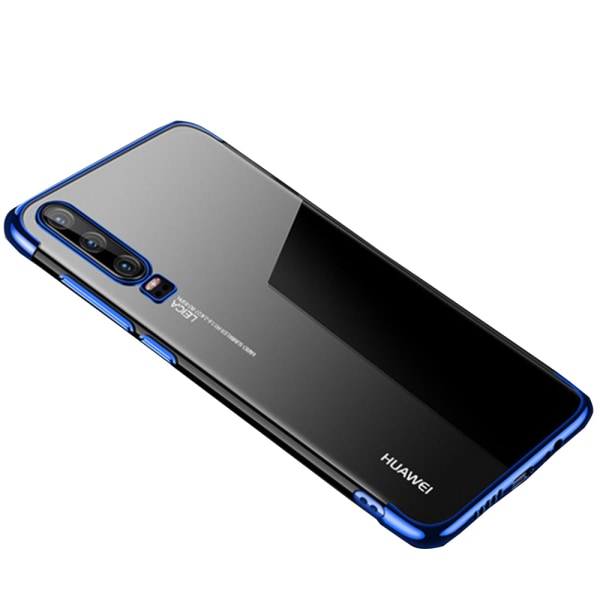 Huawei P30 - Stilfuldt blødt silikonecover (galvaniseret) Svart