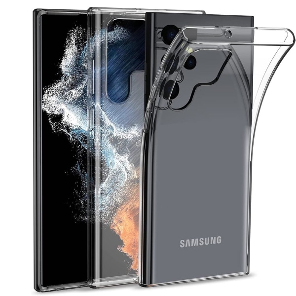 Samsung Galaxy S22 Ultra - Skyddande Ultra Tunt Silikonskal Genomskinlig