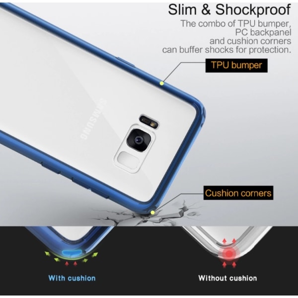 Samsung Galaxy S8 - Eksklusivt stilfuldt cover ROCK Høj kvalitet Genomskinlig