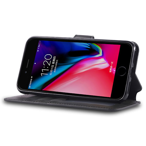 iPhone 6/6S - Robust Plånboksfodral Svart