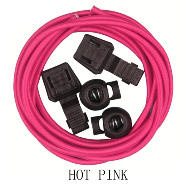 Elastiska Skosnören 1 meter (Många färger att välja mellan) Hot Pink
