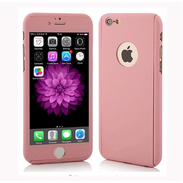 Stilig beskyttelsesdeksel for iPhone 6/6S (foran og bak) Roséguld