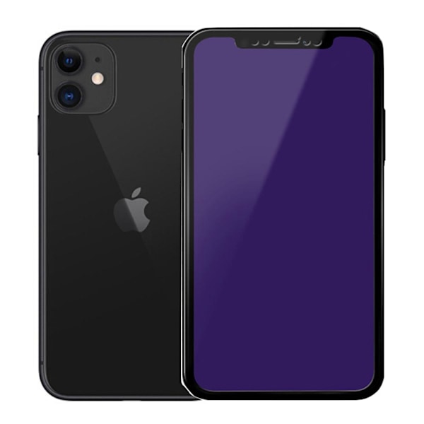 iPhone 11 Skärmskydd Anti-Blueray 2.5D Carbon 9H 0,3mm Transparent