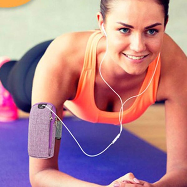 Universal Armbånd Taske Hovedtelefon Taske Sport Fitness Musiknot Svart