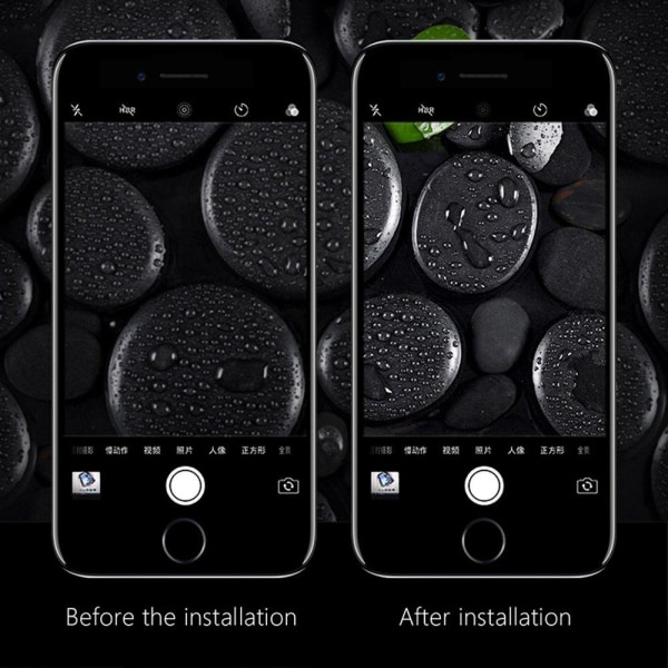 2-PACK iPhone 7 Plus kameralinsedeksel Standard HD Transparent/Genomskinlig