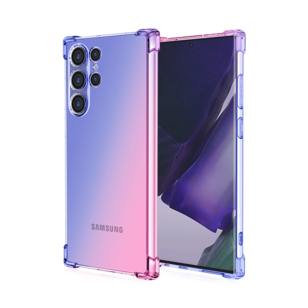 Samsung Galaxy S23 Ultra - Stilfuldt og effektivt beskyttelsescover Blå/Rosa
