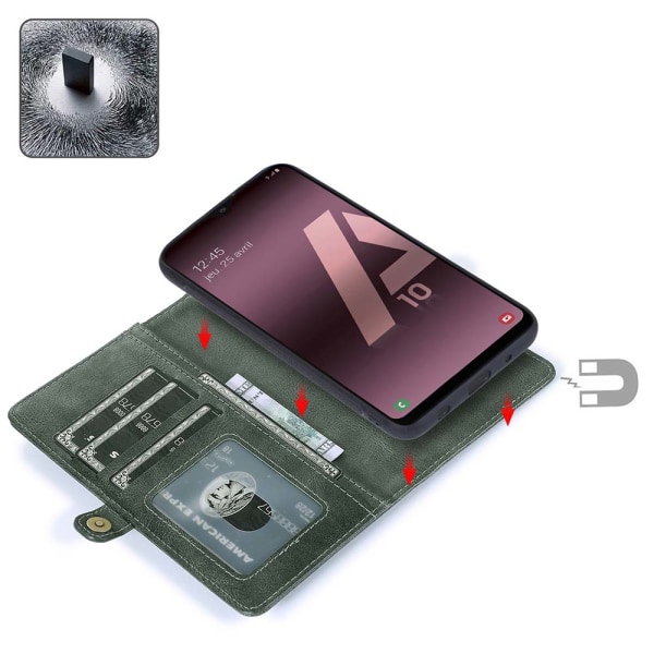 Stilig effektivt lommebokdeksel - Samsung Galaxy A10 Röd