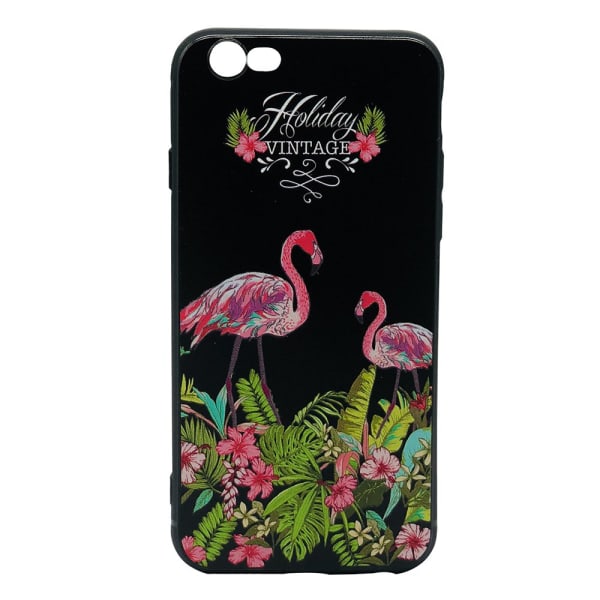 Black Flamingo - Retro silikondeksel til iPhone 6/6S Plus