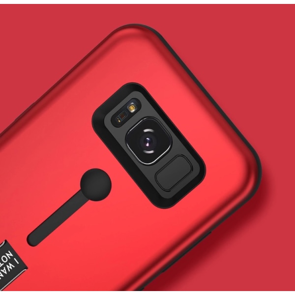 Skal med Hållare för Samsung Galaxy S8 Röd