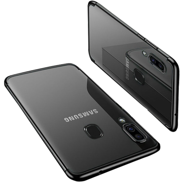 Samsung Galaxy A20E - Vankka Floveme-silikonikotelo Svart