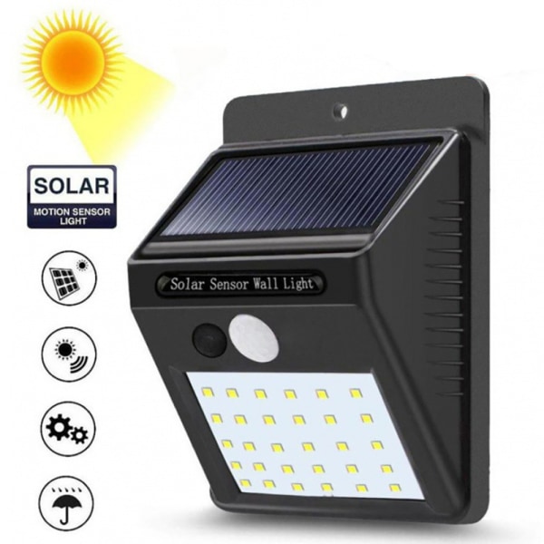 Effektiv og holdbar Solar PIR automatisk udendørs belysning 48 COB