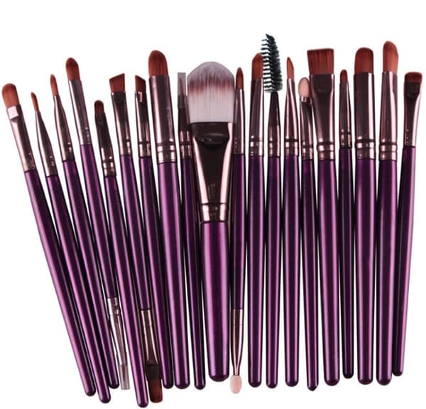 KABUKI Sminkborstset med 20 borstar - ORIGINAL - Lila