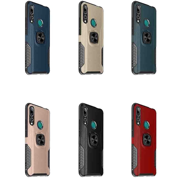 Huawei P Smart Z - Elegant Skal med Ringhållare Mörkblå