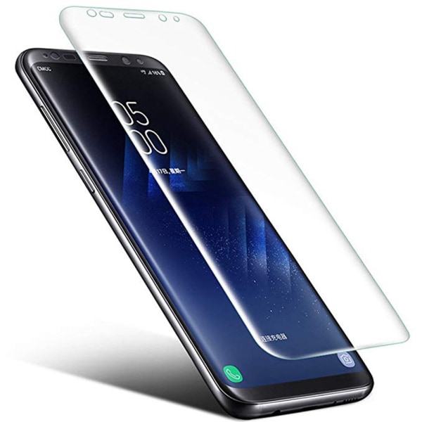 Edessä ja takana S9+ Nano-Soft 2-PACK näytönsuoja HD-Clear 9H Transparent/Genomskinlig