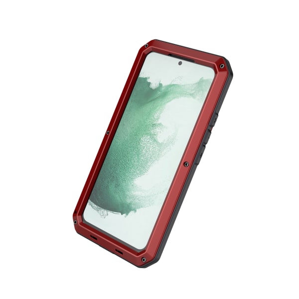 Samsung Galaxy S21 FE - Skyddande HEAVY DUTY Aluminiumfodral Röd