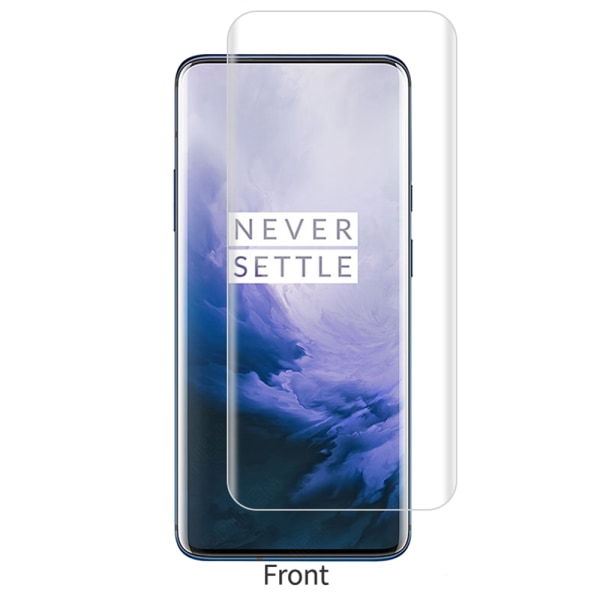OnePlus 7 Pro 2-PACK Blød skærmbeskytter PET 9H 0,2 mm Transparent/Genomskinlig