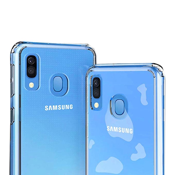 Smart Stöttåligt Silikonskal - Samsung Galaxy A40 Transparent/Genomskinlig Transparent/Genomskinlig