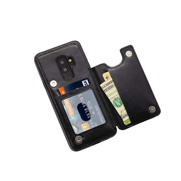 Smart deksel med lommebok til Samsung Galaxy S9+ Brun