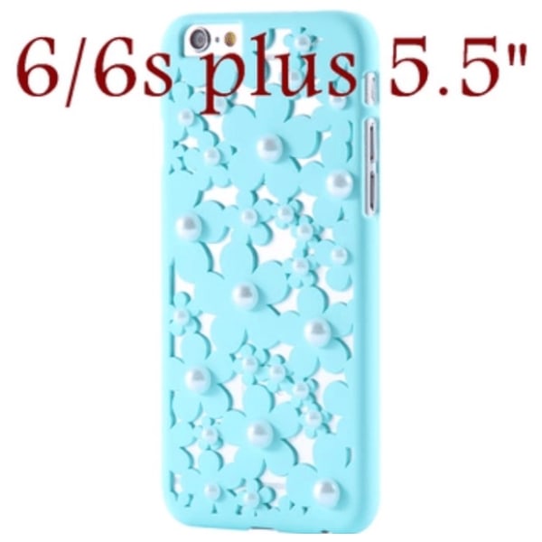 IPHONE 6 /6s plus LUXURY Flower Pearl -kotelo Blå