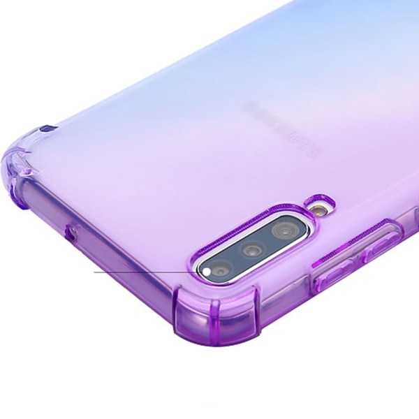 Samsung Galaxy A70 - Slidstærkt silikonebeskyttelsescover (FLOVEME) Transparent/Genomskinlig