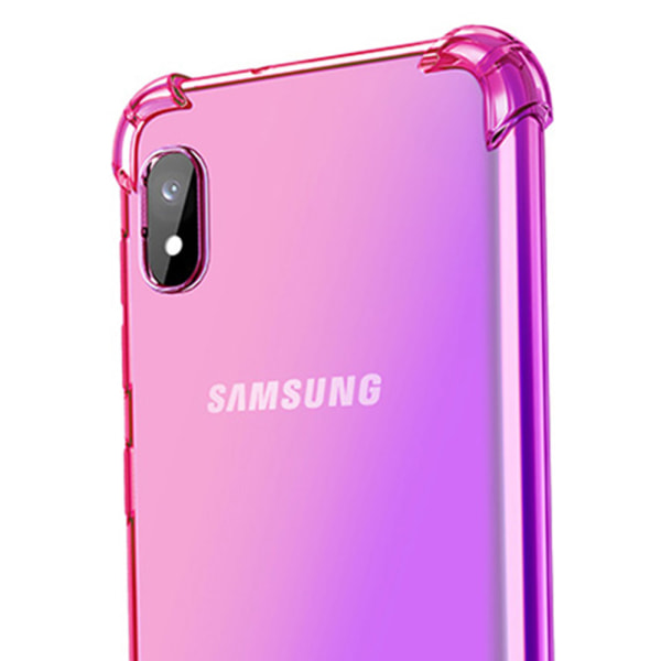 Samsung Galaxy A10 - Professionellt Skyddande Silikonskal Blå/Rosa Blå/Rosa